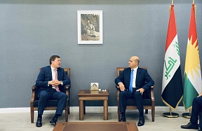 The meeting of Mr. Maxim Rubin, Consul General of Russia in Erbil, with Mr.  Sasan Othman Awni Habib, Minister of Municipalities and Tourism of the Kurdistan Region of Iraq