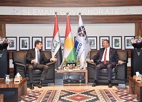 The meeting of Mr. Maxim Rubin, Consul General of the Russian Federation in Erbil, with Mr. Haval Abubakir, Governor of Sulaymaniyah Province