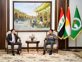 Meeting of Maxim Rubin, Consul General of Russia in Erbil, with Darbaz Kosrat Rasul, Member of Patriotic Union of Kurdistan Politburo and Head of PUK Relations Bureau