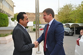 On November 25, Mr. Maxim Rubin, the Consul General of Russia in Erbil, met with Mr. Omid Khoshnau, the Governor of Erbil